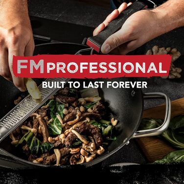 FMprofessional Force Вок з чавуну 32 см з антипригарним покриттям для всіх типів плит, індукція, преміум-якість