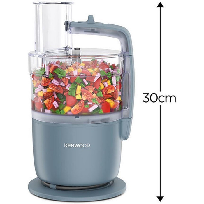 Кухонний комбайн Kenwood MultiPro Go FDP22.130GY, 650 Вт, 1.3 л, Компактний, Багатофункціональний, Синій/Сірий