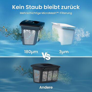 Робот-пилосос для басейну Aiper Scuba V3 з акумулятором, для стін та дна, з інтелектуальним баченням, фільтром 3 мкм, для басейнів до 200 м² сірий