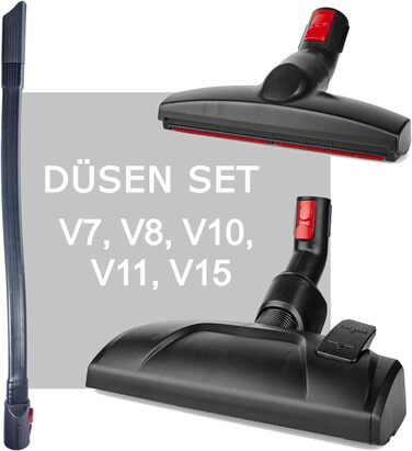 Набір запасних частин Maxorado для пилососів Dyson V7/V8/V10/V11/V15: підлогова насадка, насадка для меблів, щітка, комплект насадок для пилососа