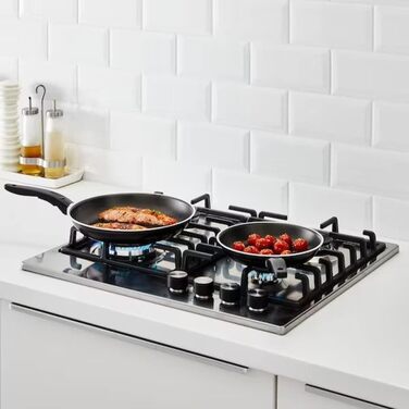 Набір сковорідок Ikea Kavalkad, 2 шт, чорні, тефлонове антипригарне покриття