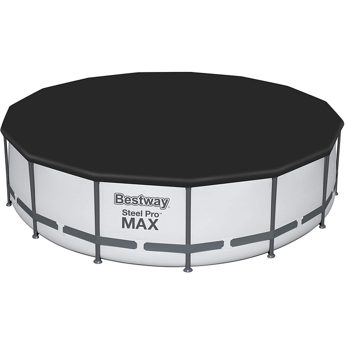 Покривало захисне для басейнів Bestway Flowclear PVC (кругле) для Steel Pro Max та Hydrium Splasher, Ø 460 см, сіре