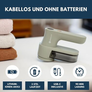 Машинка для видалення ковтунців електрична Sage з USB зарядкою: видаляє катишки з одягу, 3 швидкості, LED дисплей
