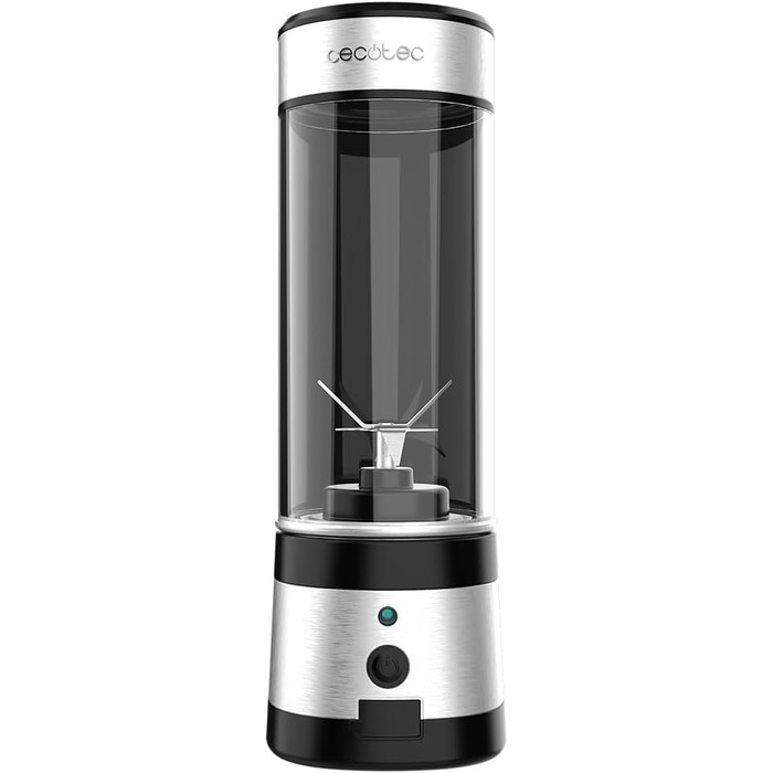 Портативний блендер Cecotec Power Titanium 300 EasyGo: 350W, подрібнює лід, 4 леза з титановим покриттям, 2 кухоль та 2 кришки