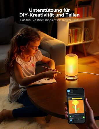 Govee LED-лампа настільна, торшер з торканням, RGBICWW, керування Alexa, 64 режими, 500 люмен, Matter, 2700-6500K, для вітальні та спальні