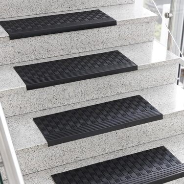 Гумові килимки для сходів KARAT 5 шт, 30x120 см, антиковзкі, для вулиці