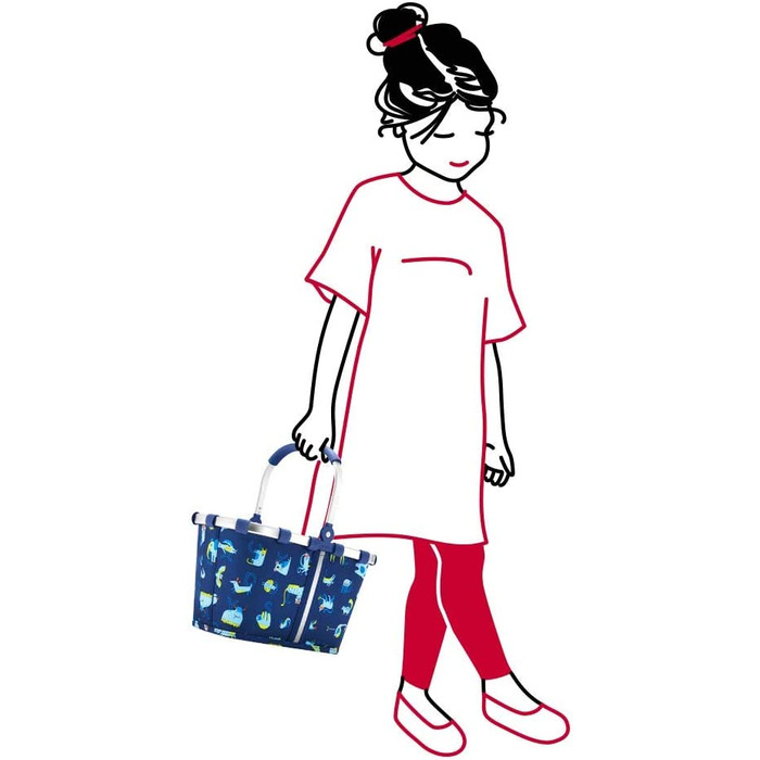 Дитячий кошик reisenthel carrybag XS ABC friends blue – легкий кошик для покупок та іграшок