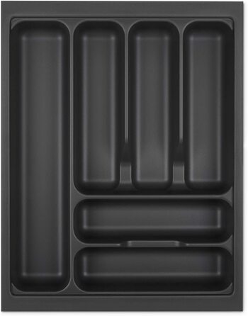 Вставка для столових приборів Orga-Box VIII 361x480 мм, лавовий сірий, з перловою структурою, для шаф 45 см Häcker Küchen, органайзер для кухонних шухляд