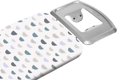 Гладильна дошка Rayen Basic, металева, регульована, 120x38 см, сірий з білим візерунком, підставка для праски