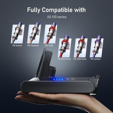 Акумулятор Keenstone V8 8000mAh для пилососа Dyson SV10 V8 Absolute, Animal, Motorhead – з фільтрами