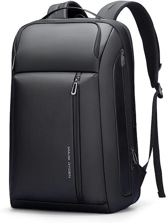 Розширюваний бізнес-рюкзак Mark Ryden для чоловіків, місткість 25L-35L, великий міський рюкзак для ноутбука, чорний