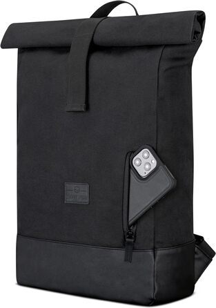 Рюкзак Johnny Urban Rolltop Adam Large для ноутбука 16'', водонепроникний, антрацит/чорний, міцний бавовняний канвас, унісекс