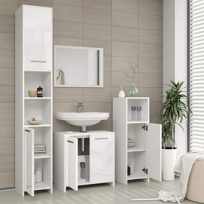 Підмивальний шафа під умивальник Vicco Kiko, білий глянець, 58x60 см