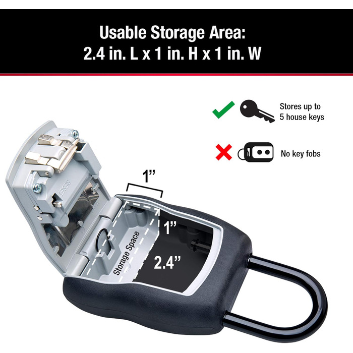 Сейф-бокс для ключів Master Lock 5415D Heavy Duty, цинковий, настінний (на 5 ключів)