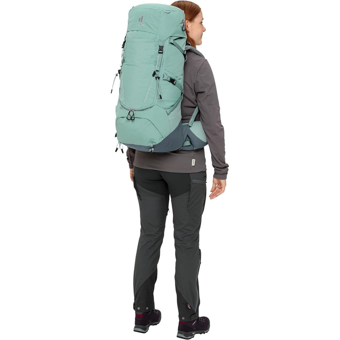 Жіночий трекінговий рюкзак deuter Aircontact Core 45+10 SL, 45+10 л, нефрит-графіт, модель 2024