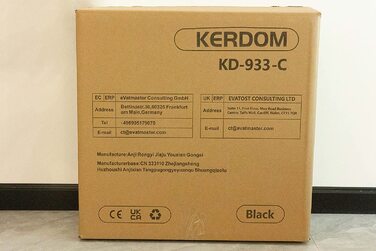 Офісне крісло KERDOM 933-C, ергономічне, з відкидними підлокітниками, сітчасте, комп'ютерне, поворотне на 360°, чорне