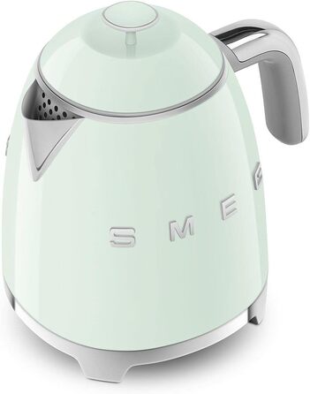 Електричний чайник Smeg KLF05CREU, 0.8 л, зелений, нержавіюча сталь, з індикатором рівня води та захистом від перегріву