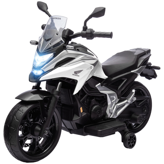 Електромотоцикл для дітей Honda, 3 км/год, музика та світло, для дітей 3-6 років, до 30 кг, білий