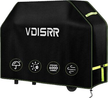 VDISRR водонепроникний чохол для гриля 117x66x117 см, міцна 600D оксфорд, захист від іржі та цвілі