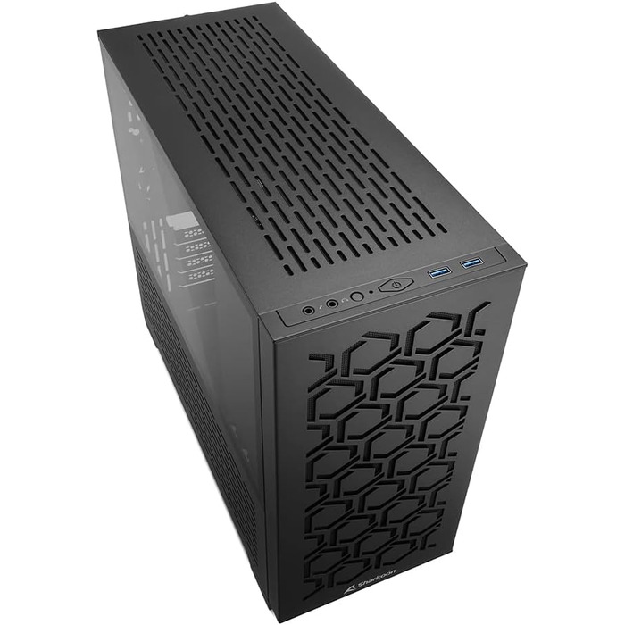 Корпус для ПК Sharkoon MS-Y1000 Black Micro-ATX, чорний, для ігрових та офісних комп'ютерів