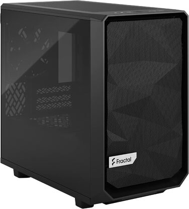 Корпус Fractal Design Meshify 2 Nano Black TG Dark Tint, скляна панель, чорний, компактний формат, для ігрового ПК