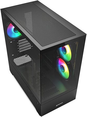 Корпус для ПК Sharkoon MK6 RGB Micro-ATX чорний