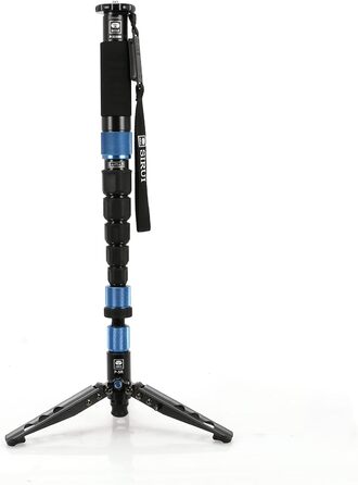 Монопод SIRUI P-324SR+VH-10X з опорною ніжкою і відеоголовою, вуглецевий, 20° нахил, 360° обертання