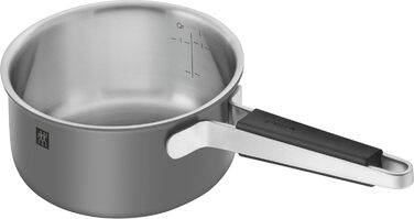 Набір посуду ZWILLING PURE, 5 предметів, з нержавіючої сталі 18/10, керамічне покриття, Stay-Cool ручки, придатний для миття в посудомийній машині (антрацитово-сірий)