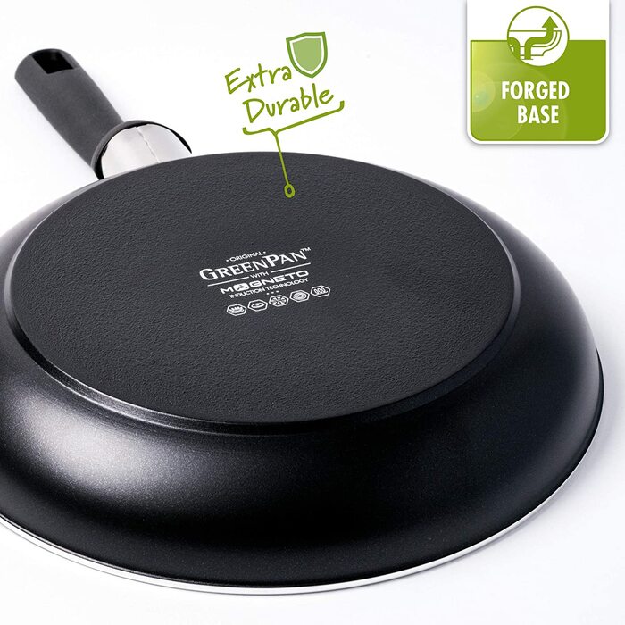 Wok GreenPan Memphis 28 см, керамічний, антипригарний, PFAS-free, для індукції, можна мити в посудомийній машині, чорний