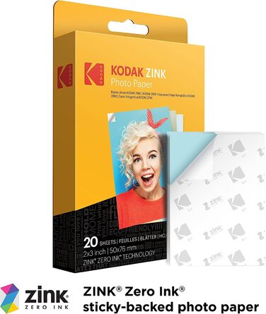 Фотодрук KODAK Step: Бездротовий мобільний принтер ZINK з безкоштовним додатком KODAK (білий)