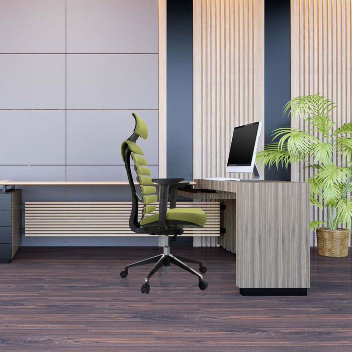 Офісне крісло / поворотне крісло ERGO LINE II PRO Тканина Зелений HJH OFFICE