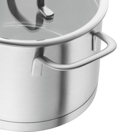 Набір каструль ZWILLING TrueFlow, 4 шт., з носиком для зливу, для індукції, нержавіюча сталь, сріблястий