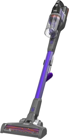 Пилосос BLACK+DECKER 4в1 акумуляторний, 18В, 1.5Аг, безмішковий, ручний і вертикальний, електрощітка для шерсті тварин, 2в1 насадка для щілин, щітка для шерсті, акумулятор, зарядний пристрій, кріплення на стіну, модель 2020