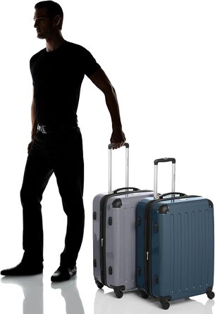 Валізи HAUPTSTADTKOFFER Alex, набір 2 шт., жорсткий корпус, глянцеві, TSA-замок, 65 см, 74 л, зелено-сріблясті