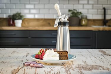 Сифон для збивання вершків iSi Cream Profi Whip 1L, нержавіюча сталь, для вершків і холодних соусів, зручний для посудомийної машини
