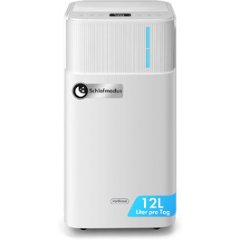 Електричний осушувач повітря VonHaus 12L/24г, для підвалу та приміщень до 125м³, тихий 39dB, з таймером та шлангом для зливу, проти вологи та плісняви