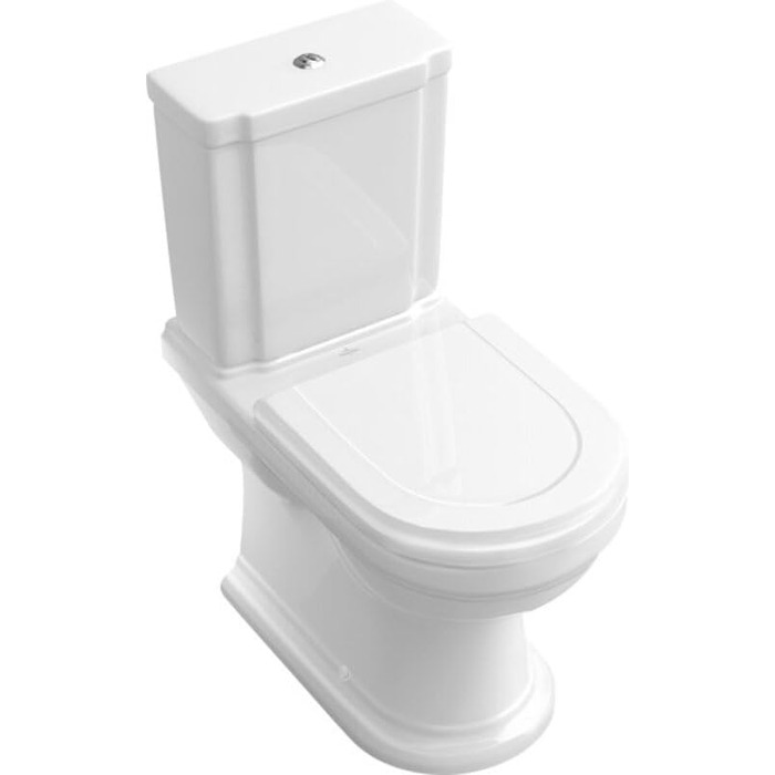 Сидіння для унітазу Villeroy & Boch Hommage з мікроліфтом, Duroplast, D-подібне, білий глянцевий (Alpin)