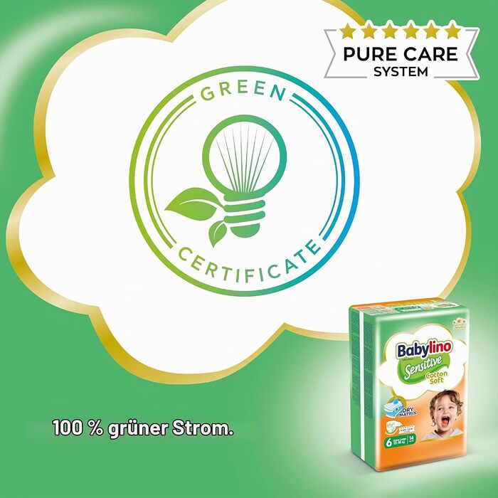Дитячі підгузки Babylino Sensitive розмір 5 Junior (11-16 кг), 132 шт.