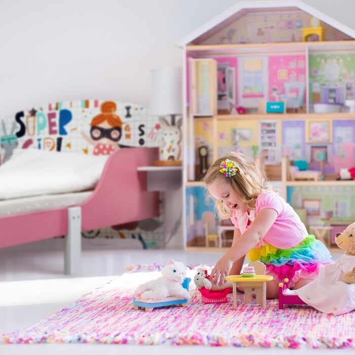 Дитяче ліжко Relaxdays 60x94x143 см, з бортиком і полицею, супергеройський дизайн, кольорове, з МДФ