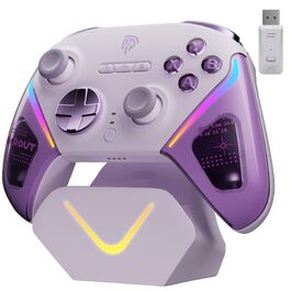 Ігровий бездротовий контролер EasySMX D10 для PC, Switch та смартфонів з док-станцією, TMR-джойстиками, 2-в-1 тригерами та RGB-підсвіткою (Фіолетовий)