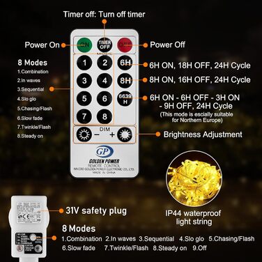 Світлодіодна сітка 300 LED 4x2м, теплий білий, з пультом і таймером, 8 режимів, для кімнати, вулиці, свят, Різдва, весілля