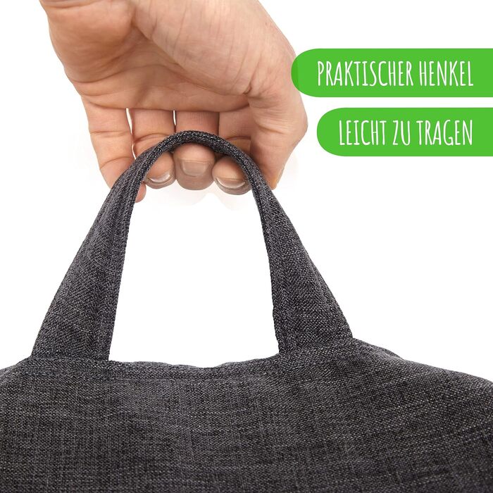 Чохол для крісла-мішка XXL Green Bean, льон, 100x120 см, темно-сірий, без наповнювача, м'який, міцний, з додатковим внутрішнім мішком, праний