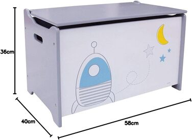 Дитяча іграшкова скриня FUN HOUSE Space, 40x58x36 см