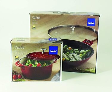 Овальний чавунний жаровий посуд Kela Calido 6 л, 33×25,5×12 см, червоний
