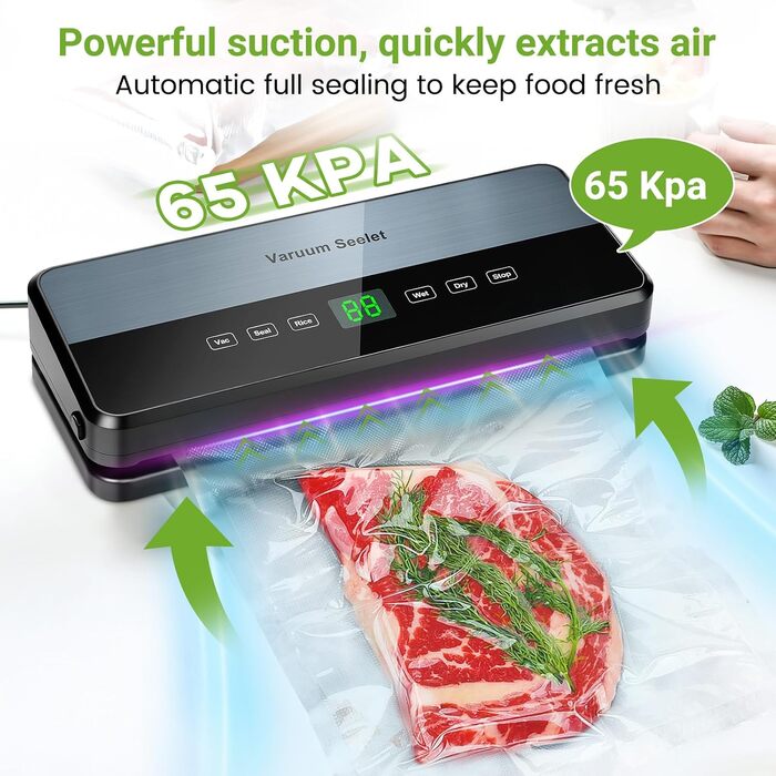 Вакууматор для продуктів 6-в-1 з насосом, різаком та контейнером для пакетів - Vakuumiergerät