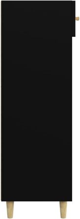 Шафа для взуття vidaXL, чорна, 60x35x105 см, ДСП — органайзер, стелаж, комод для зберігання взуття
