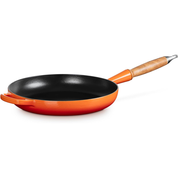 Сковорода Le Creuset Signature з чавуну з дерев'яним ручками, 24 см, кольору 'Огненний Рубін'