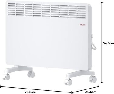 Електрообігрівач STIEBEL ELTRON 2 кВт, конвектор на колесах, для 25 м², енергоощадний, TÜV сертифікат