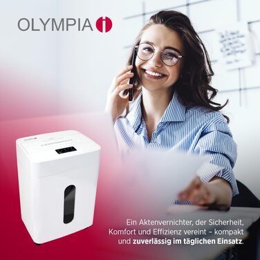 Шредер для паперу та кредитних карток Olympia CC 2515 S, знищення 10 аркушів, P4 (мікрорізка), кошик 10 л, білий