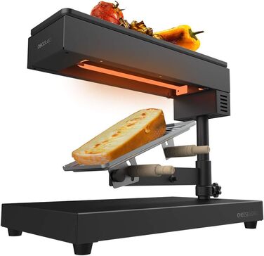 Електричний гриль-ратетель Cecotec 6000 Schwarz: 600W, нержавіюча сталь, регульований термостат, антипригарне покриття